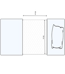 Textile Bettschutzauflage, Bed Mat, 85 x 90 cm, waschbar ohne Stecktuch/flaps