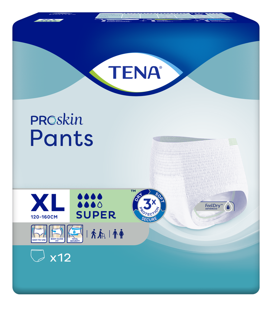 TENA Pants Super Proskin,  120-160 cm,  XL, 12 Stk.