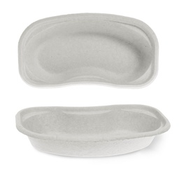 Nierenschale unsteril aus Pappe, grau, 255 x 150 x 48 mm, 1 x 50 Stk.