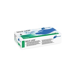 Nitril® LIOX, antimikrobieller Untersuchungshandschuh aus Nitril, BLAU, puderfrei, Large (8,0-8,5), 200 Stk. für Allergiker geeinigt
