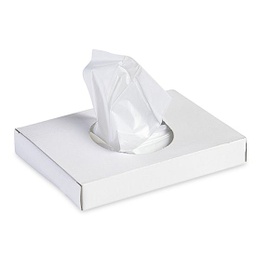 Hygienebeutel HDPE in Austauschboxen, weiss, umweltfreundlich, 85x125x20mm, 48 x 25 Stk.