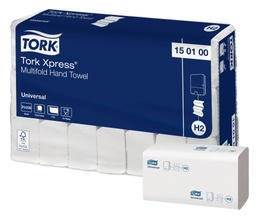 Tork Xpress® Multifold Handtücher, 150100, Universal, 21x23.4 cm, Weiß, 1lg., 21x230 Stk.