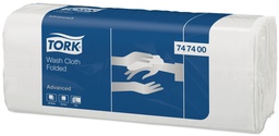 Tork Waschtuch Advanced, 19cm x 25cm, weiss,747400, Packung à 120 Stk.