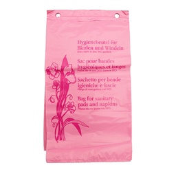 Hygienebeutel rosa aus PE, 12 my, 5 x 100 Stk
