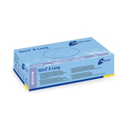 Nitril® X-Long, Blau, Untersuchungshandschuh, puderfrei, Medium, 100 Stk.