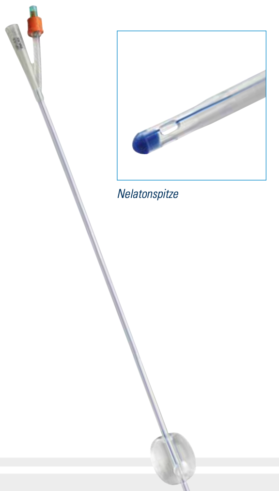 GHC Katheter 2-Weg CAREFLOW, CH16, 40cm, aus Silikon mit Nelatonspitze