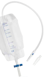 GHC Beinbeutel CAREFLOW UB 500, 500ml, 50cm, steril, T-Ablauf mit Rückschlagventil