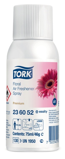[421002N] Tork, Lufterfrischer-Spray, 75 ml, A1, 236052, Blütenduft, 1x12 Stk.