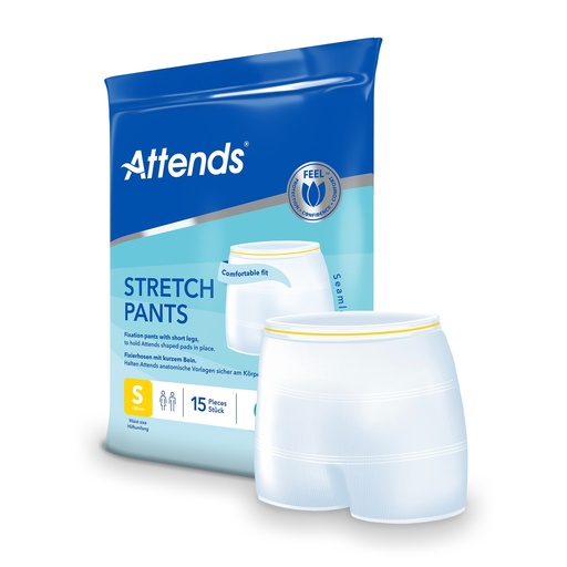 [430029E] Attends Stretch Pants, Fixierhose, gelb, S, 15 Stk.