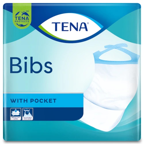 [432014N] TENA Bibs, tovaglioli protettivi monouso, M/L, 150 pz.