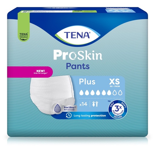 [432018N] TENA Pants Plus,  Proskin, 50-70 cm,  XS, 14 Stk.