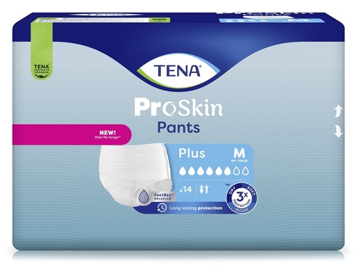 [432020N] TENA Pants Plus, Proskin, 80 - 110 cm, M, 14 pz.