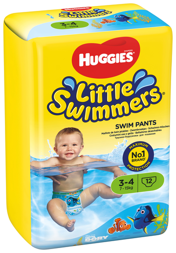[433011N] Huggies Little Swimmers, taille 3-4, 5536142, 12 pcs.
