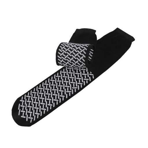 [440010N] Chaussettes antidérapantes universelles, noir, coton, lavables à 30 degrés, 10 paires