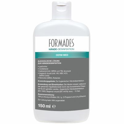 [460000N] Formades Derm Gel, Händedesinfektion mit Rückfetter, Kittelflasche, 150 ml