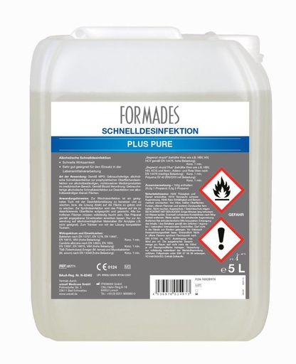 [460003N] Formades Plus Pure, disinfezione delle superfici, tanica da 5 litri, VOC incluso.
