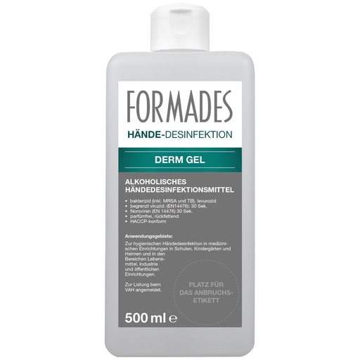 [460009N] Formades Derm Gel, Händedesinfektion mit Rückfetter, 500 ml