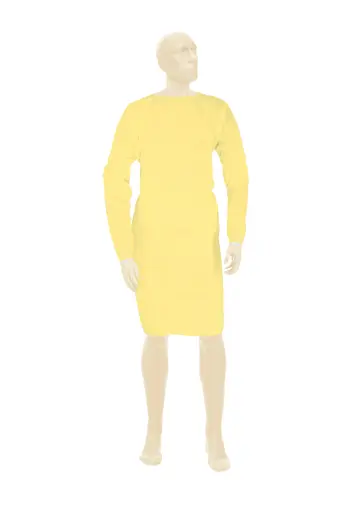 [460050N] Blouse BeeSana PP/PE 26 g, DIN 14126, vêtements de protection, hydrofuge, partiellement laminée, poignets en tricot, jaune, 10 x 10 pcs.