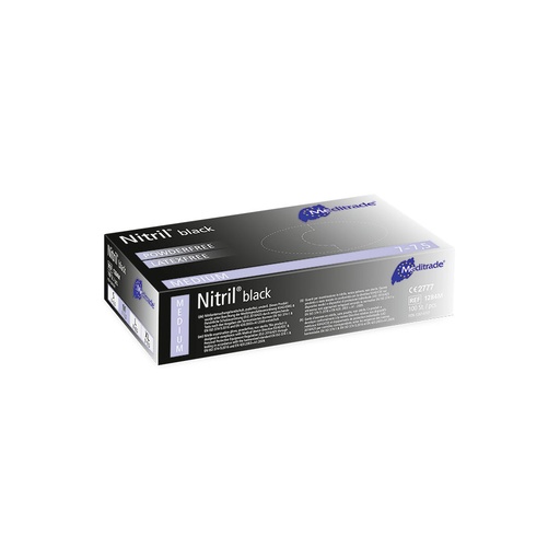 [470009N] Nitril® Black, examination glove nitrile, powder-free, black Medium (7-7.5), 100 pcs.