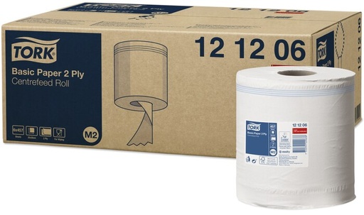 [700022N] Tork, Standard Paper Wipes, midi, 2-ply, 121206, inner roll, 6 x 160 m