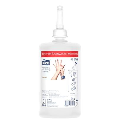 [700032N] Tork, sapone liquido per la decontaminazione delle mani, 420709, premium, senza profumo, 1 litro per flacone, S1, 6 x 1l