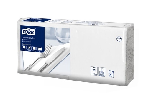 [700045N] Tork, 1/4-Falz, 33x33 cm, 2lg, Servietten, Weiss, 477149, 10 x 200 Stk.