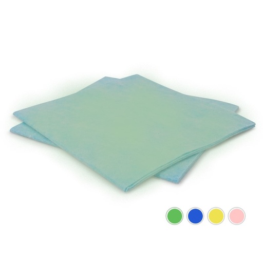 [710001N] Panno multiuso, 140 g/m2, 38 x 38 cm, verde, 25 pezzi.