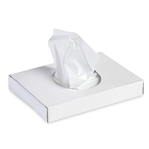 [720002N] Hygienebeutel HDPE in Austauschboxen, weiss, umweltfreundlich, 85x125x20mm, 48 x 25 Stk.