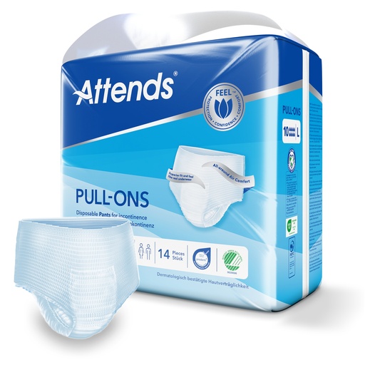 [430060N] Attends Pull Ons 10 L, 14 pz.