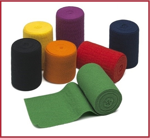 [400130N] WERO SWISS© Colore elastico, 6 cm x 5 m, rosso, 10 pz.