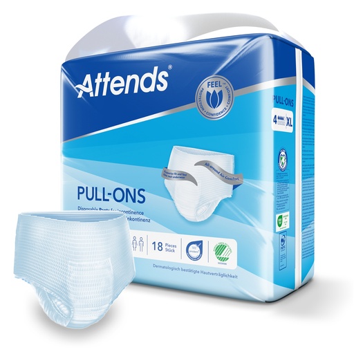 [430048-1N] Attends Pull Ons 4 XL, 18 pezzi.