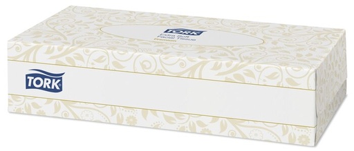 [700000N] Tork fazzoletti cosmetici extra morbidi, 140280, 2lg, 100 pezzi per scatola, bianco, 100 pezzi.