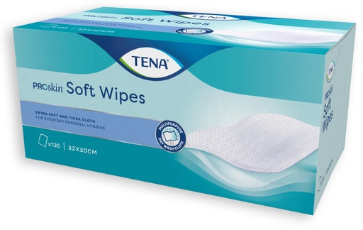 [432011-2N] TENA Soft Wipe, Proskin, 30 x 32 cm, 135 pz.