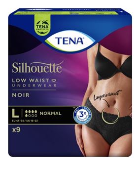 [432173N] TENA Silhouette Normal Noir L, 9 pcs.