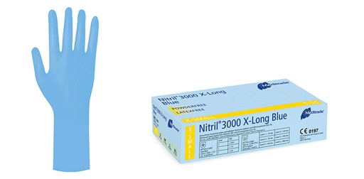 [470108N] Nitril® X-Long, Blau, Untersuchungshandschuh, puderfrei, small, 100 Stk.