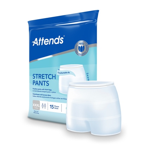 [430034-1E] Attends Stretch Pants, Fixierhose, grau, XXXL, 15 Stk.