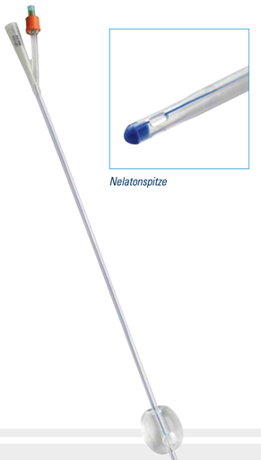 [480004N] GHC Catheter 2-way CAREFLOW, CH12, 40cm, made of silicone with Nelaton tip