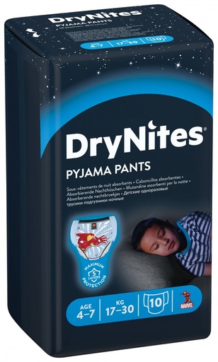 [433002-1N] Huggies Drynites Culotte de nuit garçon, 4-7 ans, 2251131, 16 pcs.