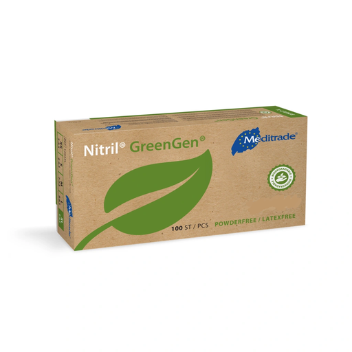 [470042N] Nitril® Green, biodegradable examination glove, powder-free, Large, 100 pcs.