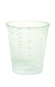[440024E] Medibecher, transparent, graduiert bis 30 ml, Box à 75 Stk. 